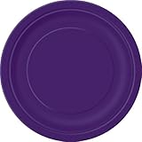 20 Count Dessert Plates, 6 3/4-Inch, Deep Purple