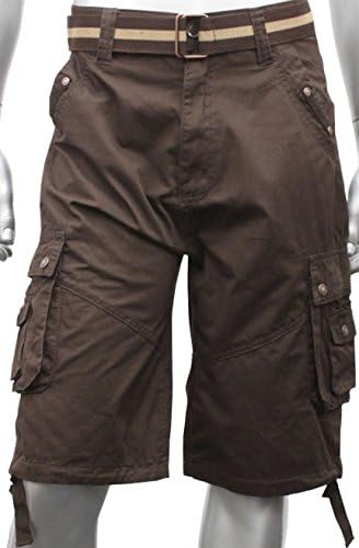 Knockout 718 Men's Big and Tall 44-58 Fashion Cargo Shorts Premium (44, Dark Brown)