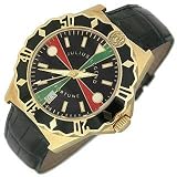 Julius Legend Sea Fortune Diver - 18K Gold and Leather Watch