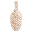 Handmade Peach and Ivory Terracotta Vase