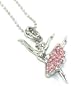 Gorgeous Pink Crystal Skirted Dancing Girl Charm Necklace ~ (Pink Fulfilled by Amazon)
