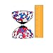 Mr B Harlequin Diabolo, Metal Diablo Sticks & Diabolo Directions Instructional DVD! (Red, White & Blue)