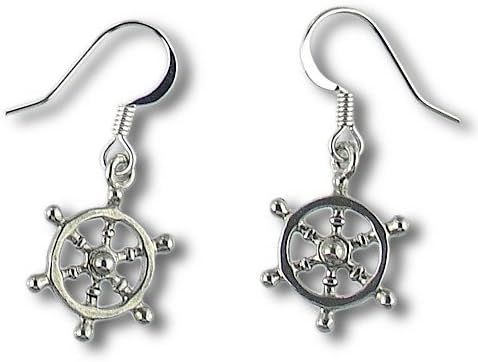 Anchor's Away: Nautical Ship's Wheel Charm Earrings