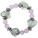 Heart Pink Fashion Jewelry Gift Mother Beads Murano Glass Bracelet