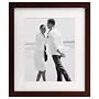 Malden Linear Wood Matted 8x10 Walnut Picture Frame