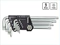 9 tlg TORX HEX Winkel Schraubendreher Satz T10-T50