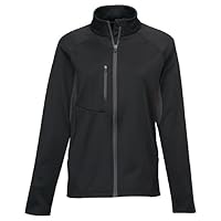 Tri-Mountain Women's Moisture Wicking Jacket. BLACK/CHARCOAL, 4XL