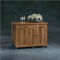 Sewing and Craft Cart/Table with Drop Leaf, Bishop Pine