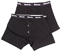 Bench Mens Two Pack Button Boxer Black
