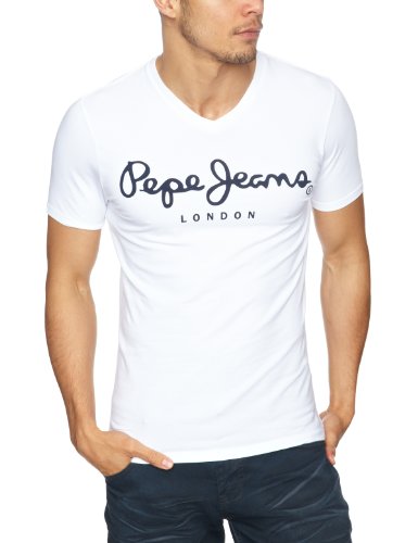 Pepe Jeans London Herren Shirt Original, bedruckt, Gr. XL, Elfenbein (White) Preisvergleich