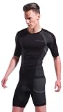 Zoom Produkt-Bild: Nebulus Thermounterw&auml;sche Body-Fit Set, Skiunterw&auml;sche, Shirt und Hose, Herren, kurz, schwarz (Q083)
