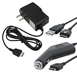 USB Data Cable + Rapid Car Charger + Home Travel Charger for AT&T Samsung A ....