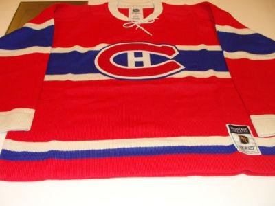 1955-56 Montreal Canadiens Retro Logo Sweater Vintage Jersey CCM L NHL Hockey - NHL Replica Adult Jerseys
