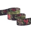 Wired Ribbon Brown Velvet with Cardinals. Polyester and Nylon 30 feet Garland