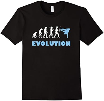 Men's Funny Dancing Evolution T-Shirts: Caveman to Break Dancer Medium Black