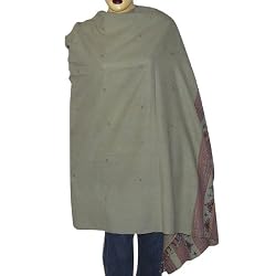 Evening Shawl Embroidered Wool Wrap 80 x 40 inches