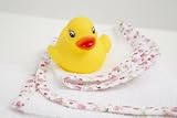 DOLLS TOWEL AND WASH CLOTH SET WITH PINK TRIM [NOT INCLUDING DUCK!]
