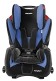 RECARO 6202.21005.66 - Young Sport - Autokindersitz Gruppe I, II und III (9-36 kg), von 9 Monaten bis ca. 12 Jahre, Farbe Mircofibre Black/Saphir