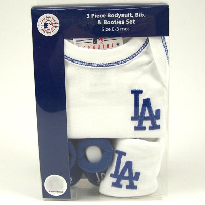 Buy LOS ANGELES DODGERS ONESIE BIB BOOTIE BABY INFANT SET by Pine
