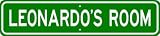 LEONARDO ROOM SIGN - Personalized Gift Boy or Girl, Aluminum
