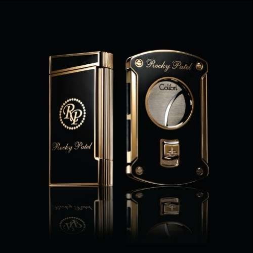 Rocky Patel Black and Gold Limited Edition Colbri Lighter and Cutter
