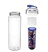 Basily Elite Infuser Water Bottle - 28 ounce - Made with Commercial Grade Tritan - PLUS Recipe Ebook INCLUDED (Blue), Blue
