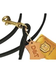 Dean & Tyler No Nonsense Leash Hand Stitched with Solid Brass Hardware, Black, 3-Feet by 1/2-Inch