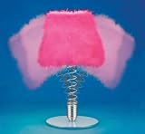 LumiSource Wiggle Table Lamp, Pink Shade