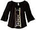 Beautees Girls' Big Soild Peasant Top