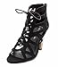 Free Reign Women's Wide Width Cut Out Lace Up Ghille Bootie Heel Sandal