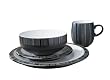 Denby Jet Stripes 4 Piece Boxed Tableware Set