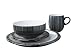 Denby Jet Stripes 4 Piece Boxed Tableware Set