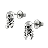 Silver Skull & Crossbone Earrings
