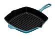 Le Creuset 20121261700460 Skillet - Grillpfanne, Quadr. karibikblau