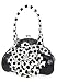Charming! Polka dot Kisslock 3d Raised Flower Purse Black White Polkadot