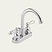 Peerless WAS00XC Two Handle Centerset Lavatory Faucet with Drain Assembly, Chrome