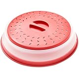 Collapsible Microwave Cover - Ideal Height for Most Microwaves - Features Perforations to Release Steam and Prevent Splatters - Collapses for Easy Storage