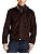 Haggar Mens Faux Shearling Jacket, Brown, Large