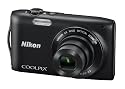 Nikon Coolpix S3300 Digital Camera - Black (16MP, 6x Optical Zoom) 2.7 inch LCD