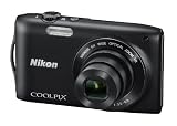 Nikon Coolpix S3300 Digital Camera - Black (16MP, 6x Optical Zoom) 2.7 inch LCD
