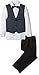 Perry Ellis Boys' Texture Weave Vest Set with Bow Tie