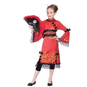 China Doll Geisha Costume Child Medium 8-10
