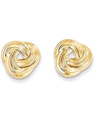 MadiK® Childrens 14k Yellow Gold Polished Love Knot Post Earrings