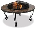 UniFlame WAD820SP 34-Inch Slate & Marble Firepit with Copper Accents