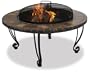 UniFlame WAD820SP 34-Inch Slate & Marble Firepit with Copper Accents