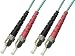 10M Multimode Duplex 10 Gigabit Fiber Optic Cable (50/125) - ST to ST.