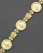 14k Gold Bracelet with 22k Gold Coin Charms