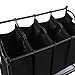 SONGMICS 4-Bag Rolling Laundry Sorter Cart Heavy-duty w' 4 Casters Black URLS95H