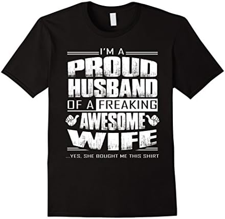 Men's I am A Proud Husband Of A Freaking Awesome Wife 2XL Black