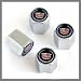 Cadillac Silver Logo Chrome Tire Stem Valve Caps